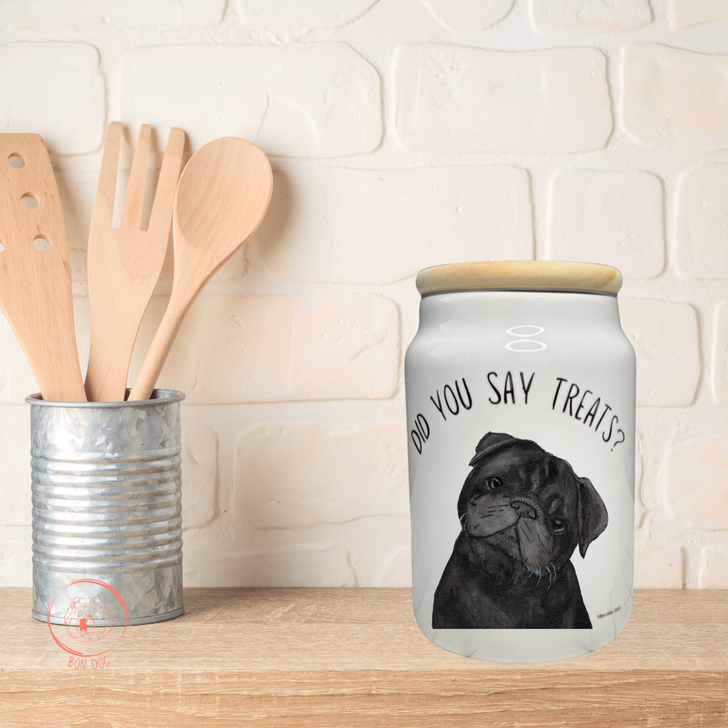 Ceramic Treat Jar for Pugs