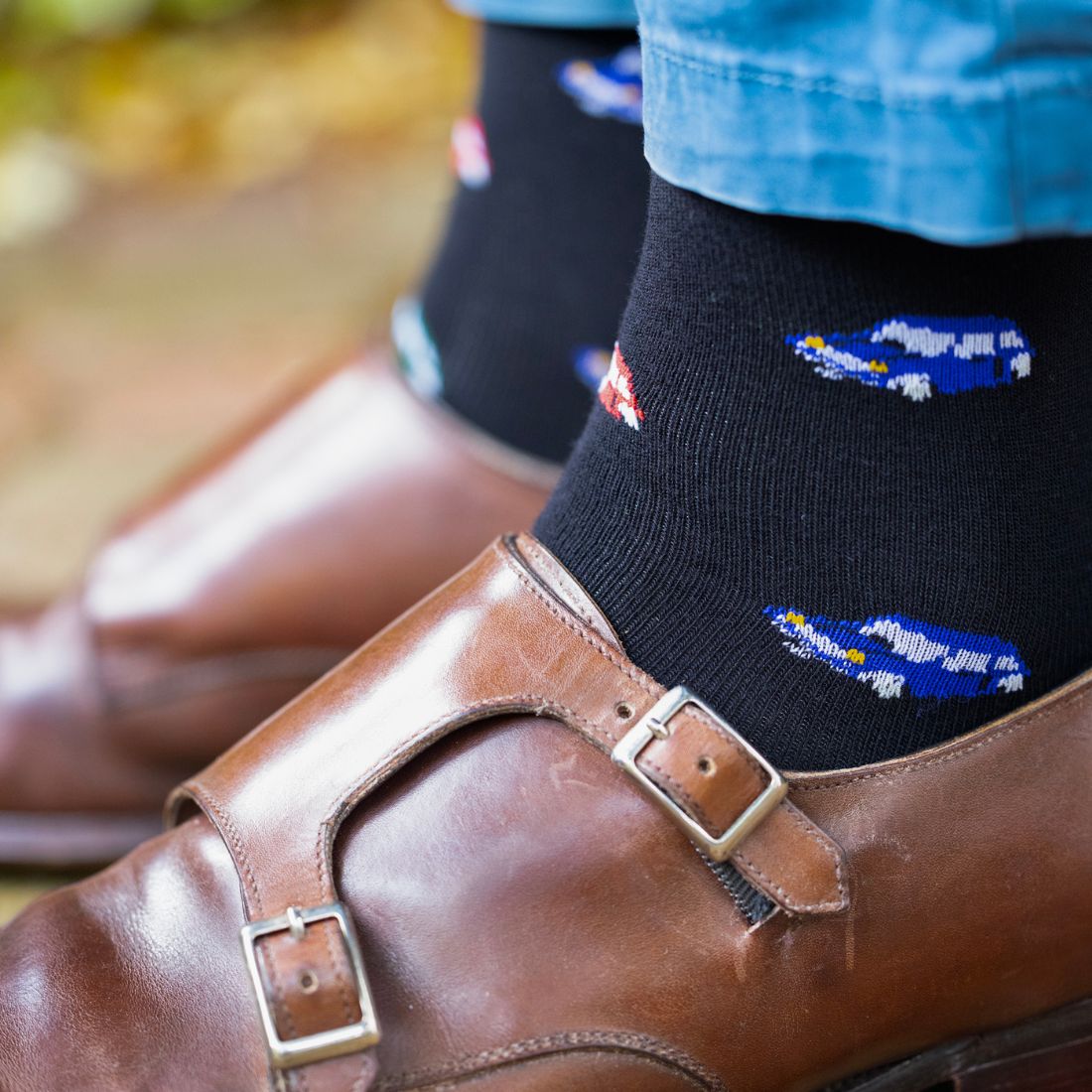 Racing Car Sock Box 4 Pairs Bamboo Socks for Men