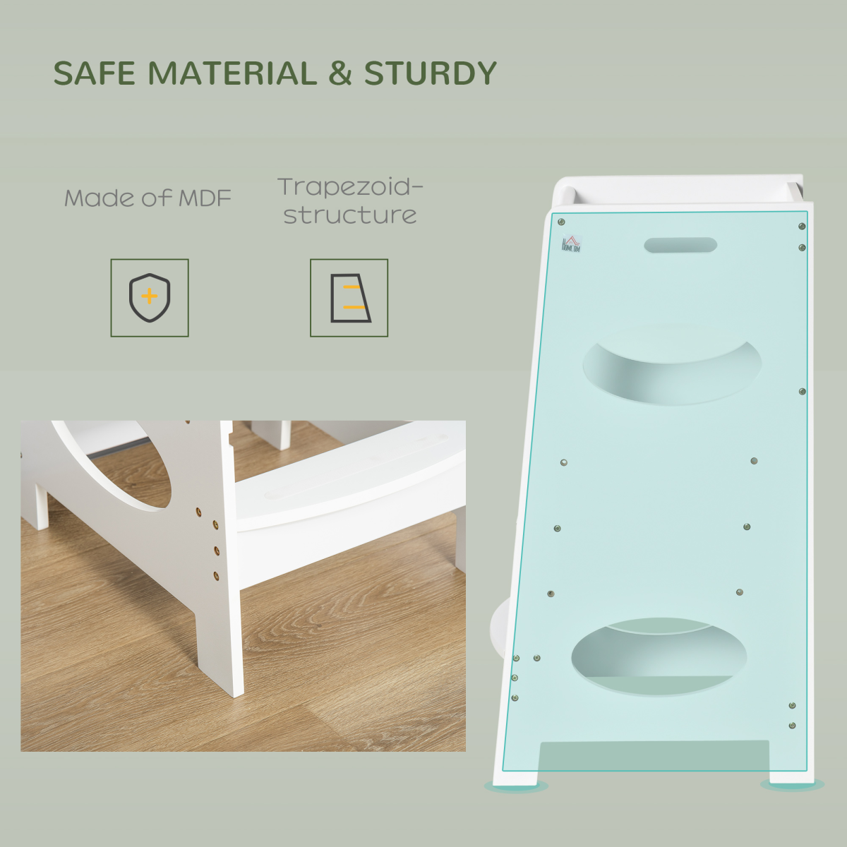 Adjustable Kids Kitchen Step Stool for Toddlers