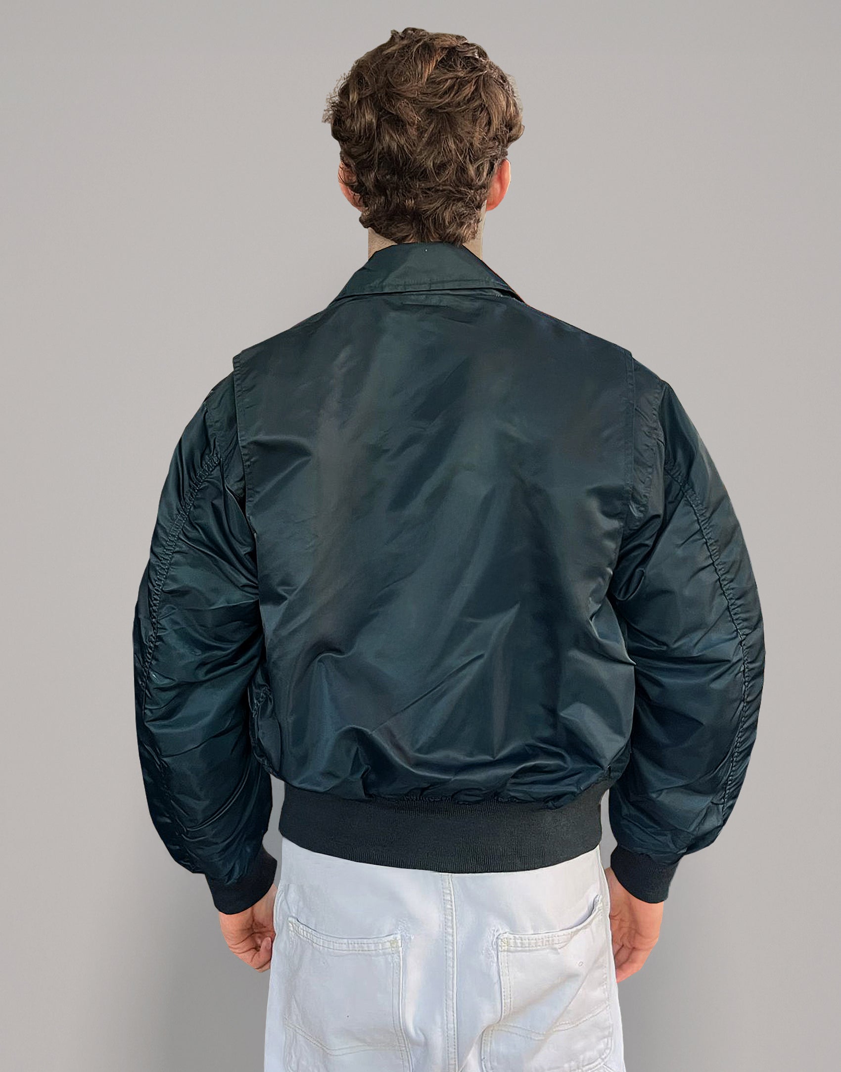 Lightweight Navy Bomber Jacket with Vintage Military Heritage