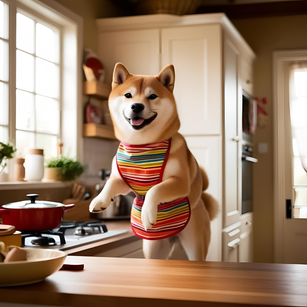 Shiba Inu Apron for Cooks Under Canine Supervision