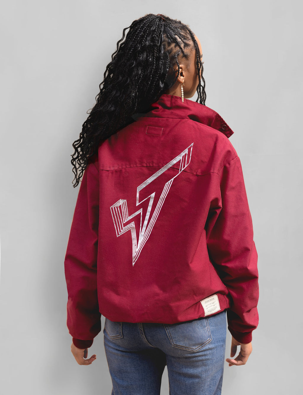 Classic Burgundy Harrington Jacket