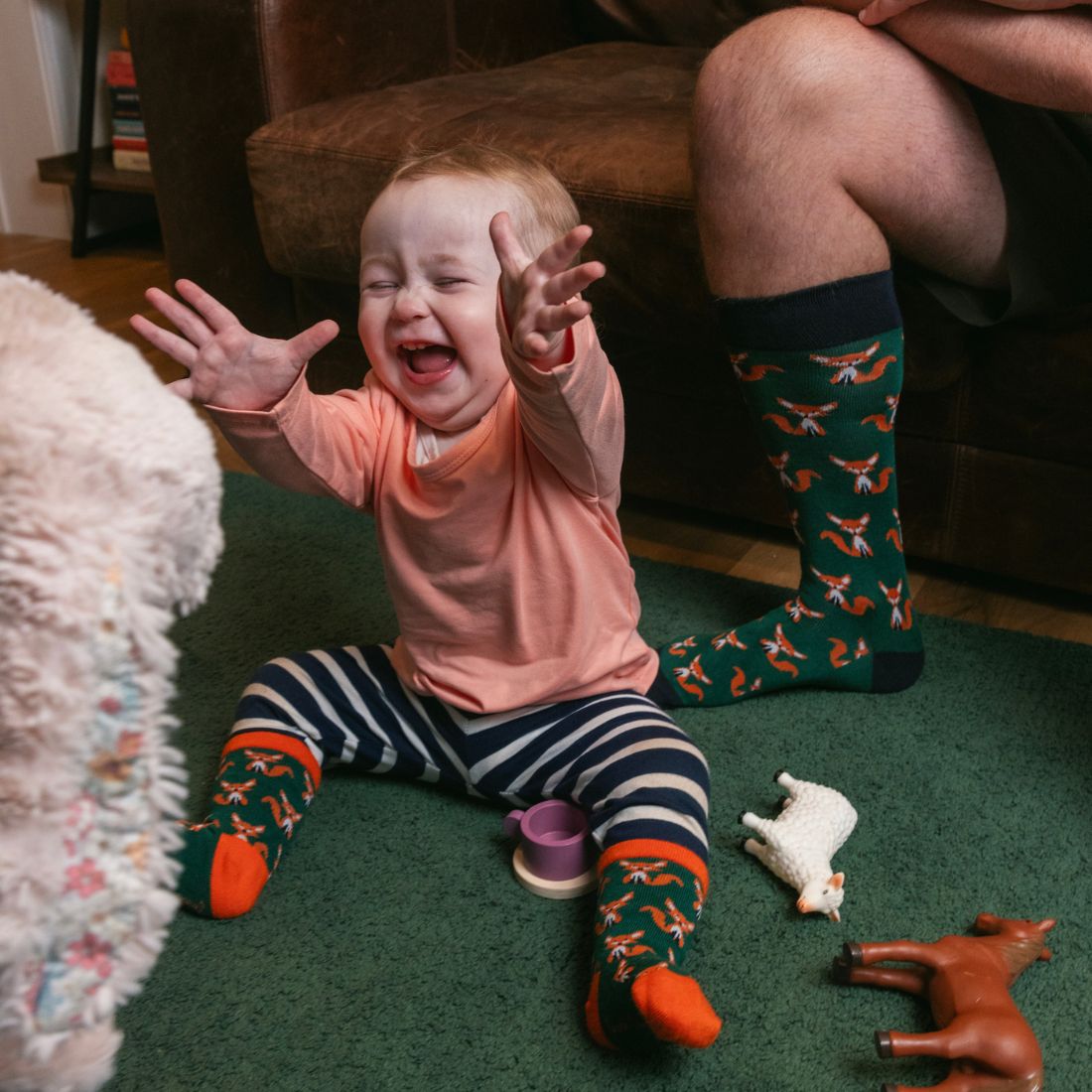 Fox Matching Bamboo Socks for Adults and Children