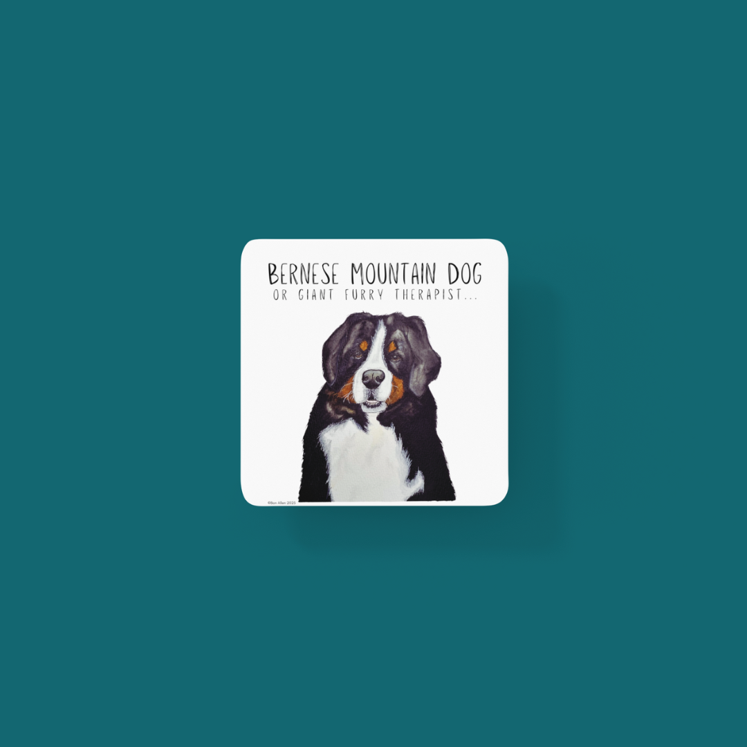 Set of 4 Giant Furry Therapist Coasters with Big Dog Energy