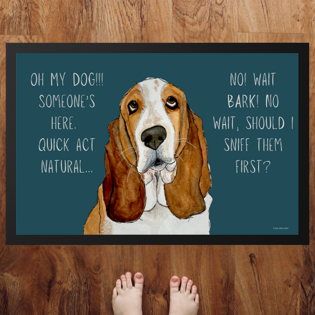 Basset Hound Door Mat
