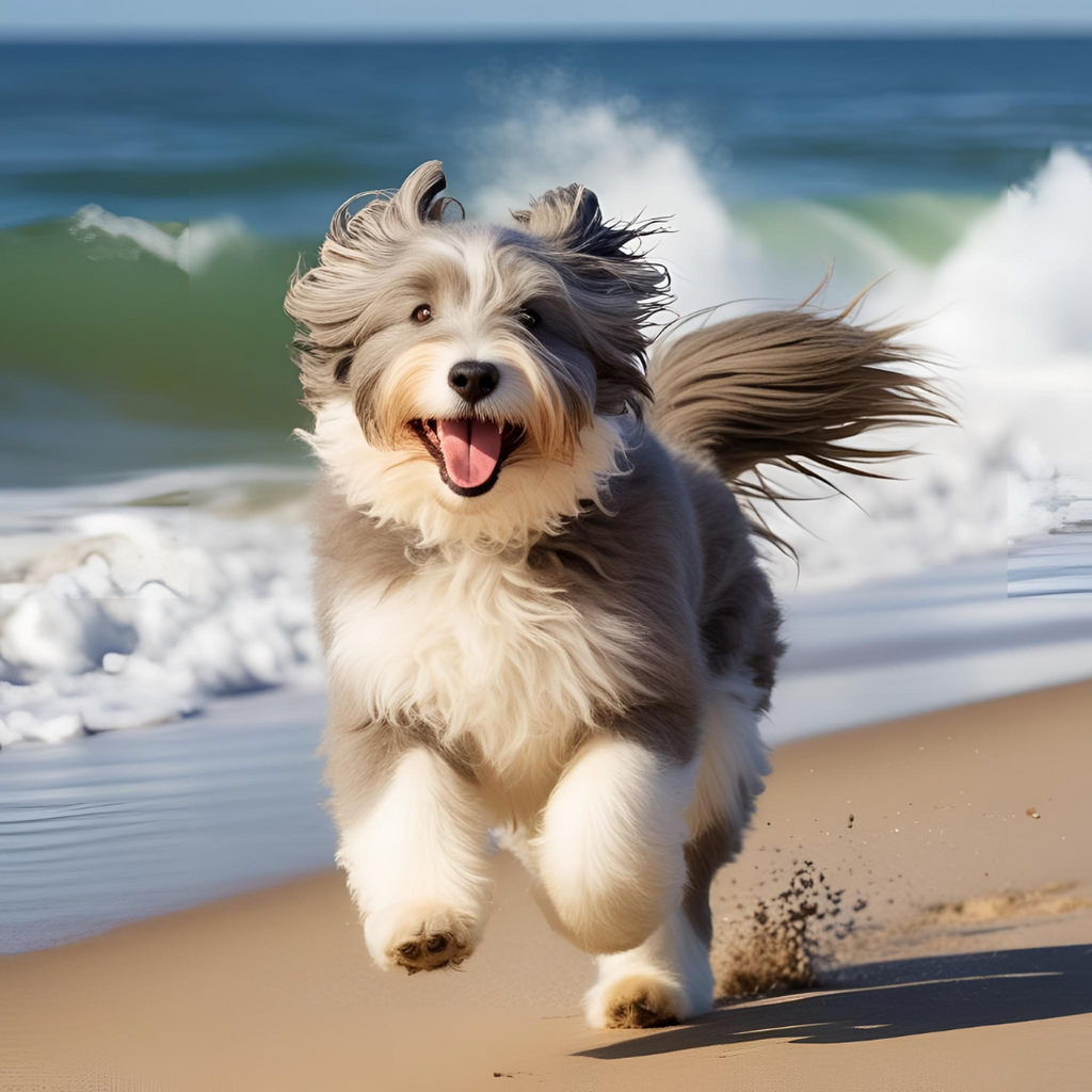 Bearded Collie Flip Flops