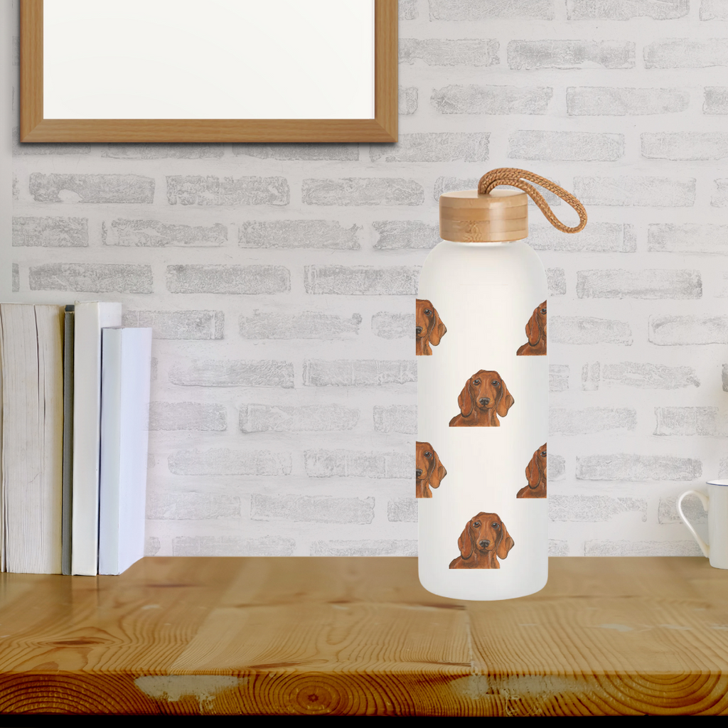 Sip Happens Water Bottle with Dachshund Design
