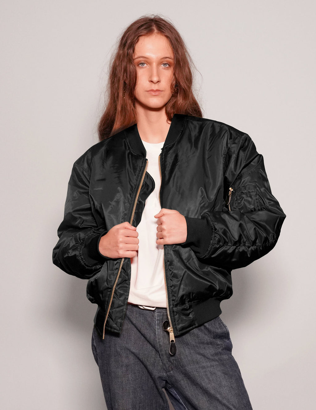 Vintage MA-1 Bomber Jacket in Black