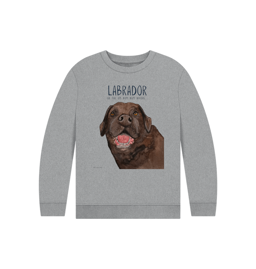 Chocolate Labrador Crumb Catcher Kids Sweatshirt