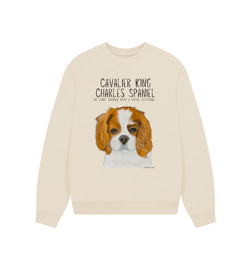 Oversized Eco-Luxe Sweatshirt with Cavalier Queen Energy