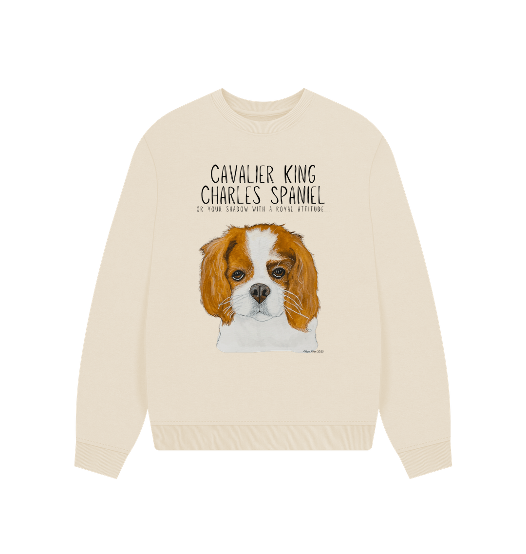 Oversized Eco-Luxe Sweatshirt with Cavalier Queen Energy