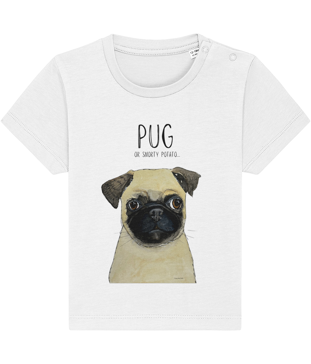 Pug Baby T-Shirt Tiny Tee Major Cuteness