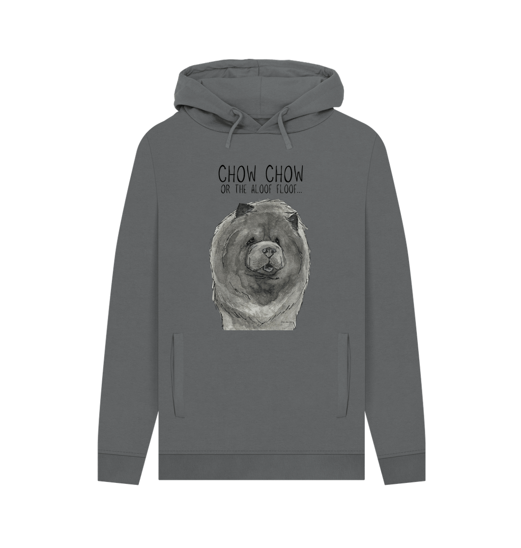 Blue Chow Chow Men's Hoodie with Aloof Floof Design