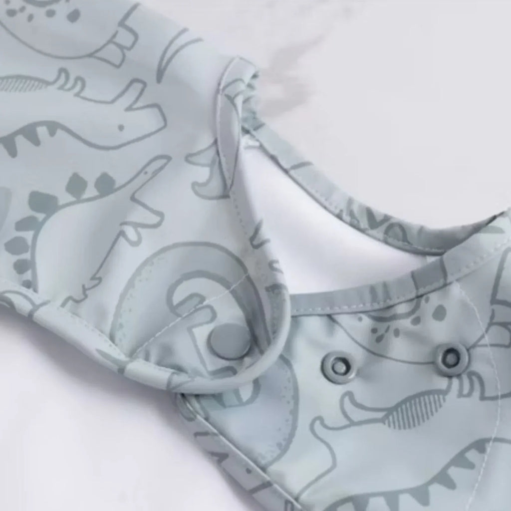 Long Sleeve Coverall Weaning Bib in Dino Roar