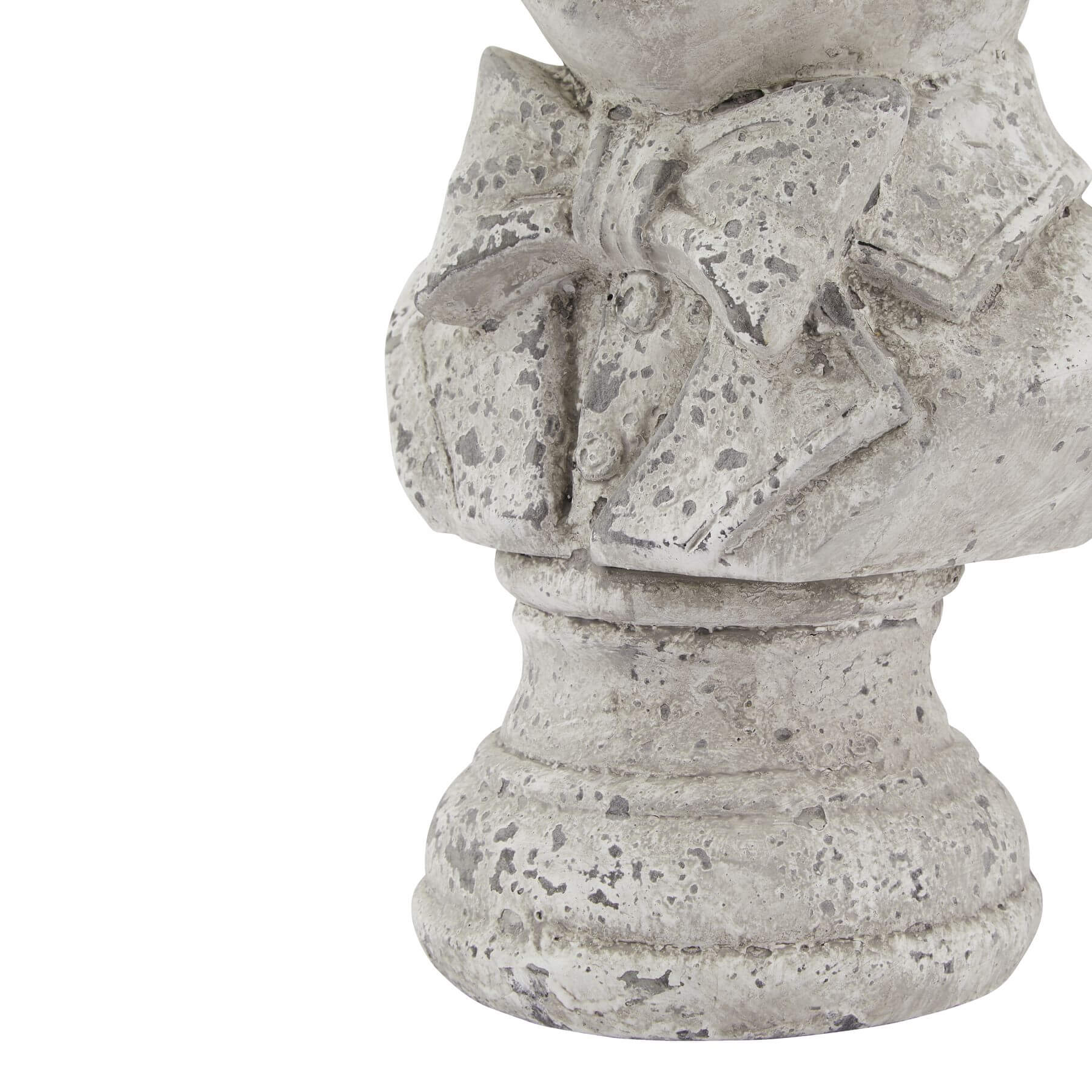 Tuxedo Hare sculpture in grey ceramic with stone-effect finish, 38cm tall, elegant garden-inspired home decor by RoomLondon at brixbailey.com
