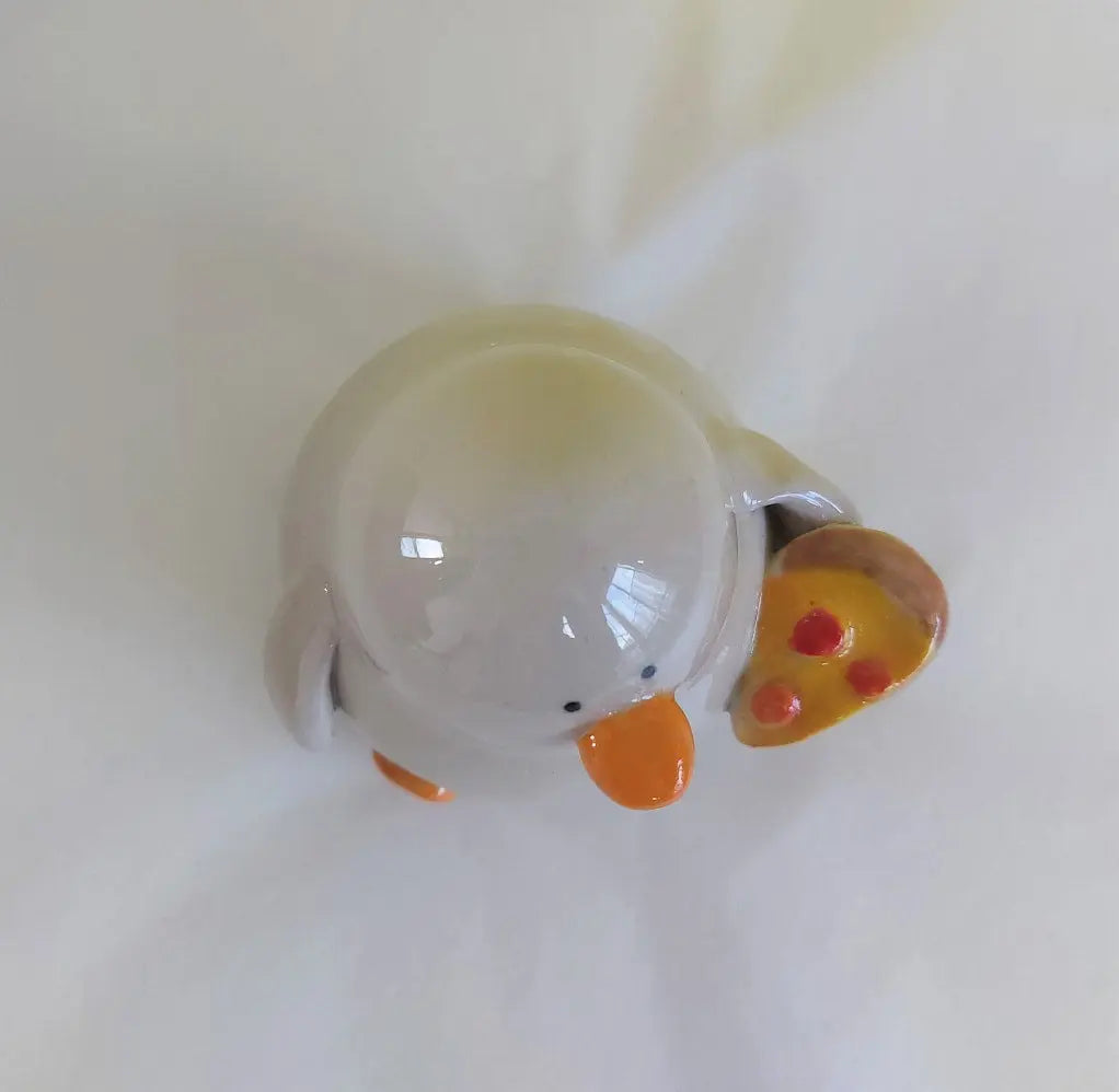 Naomi Pizza Duck Ceramic Handmade Ornament