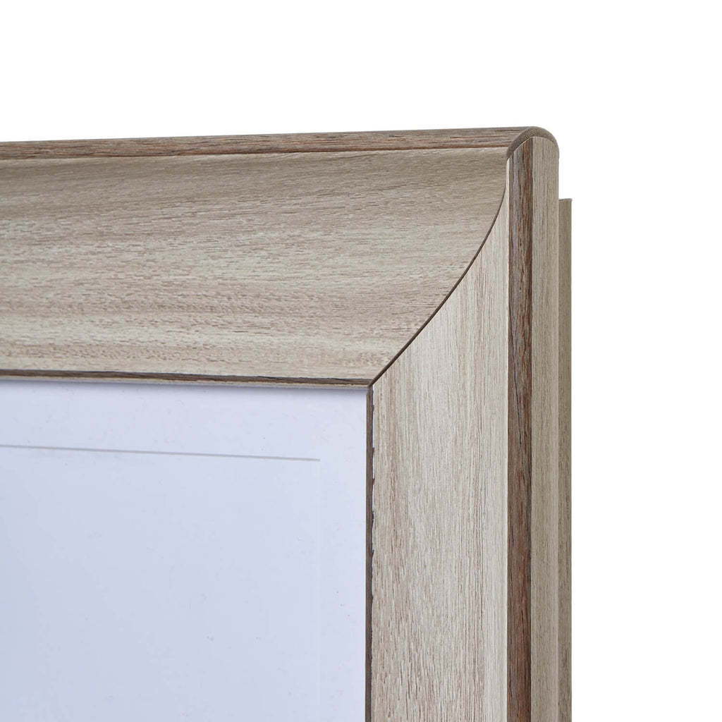 White washed A3 wooden picture frame with distressed rustic finish, perfect for farmhouse or contemporary decor. by sostter at brixbailey.com