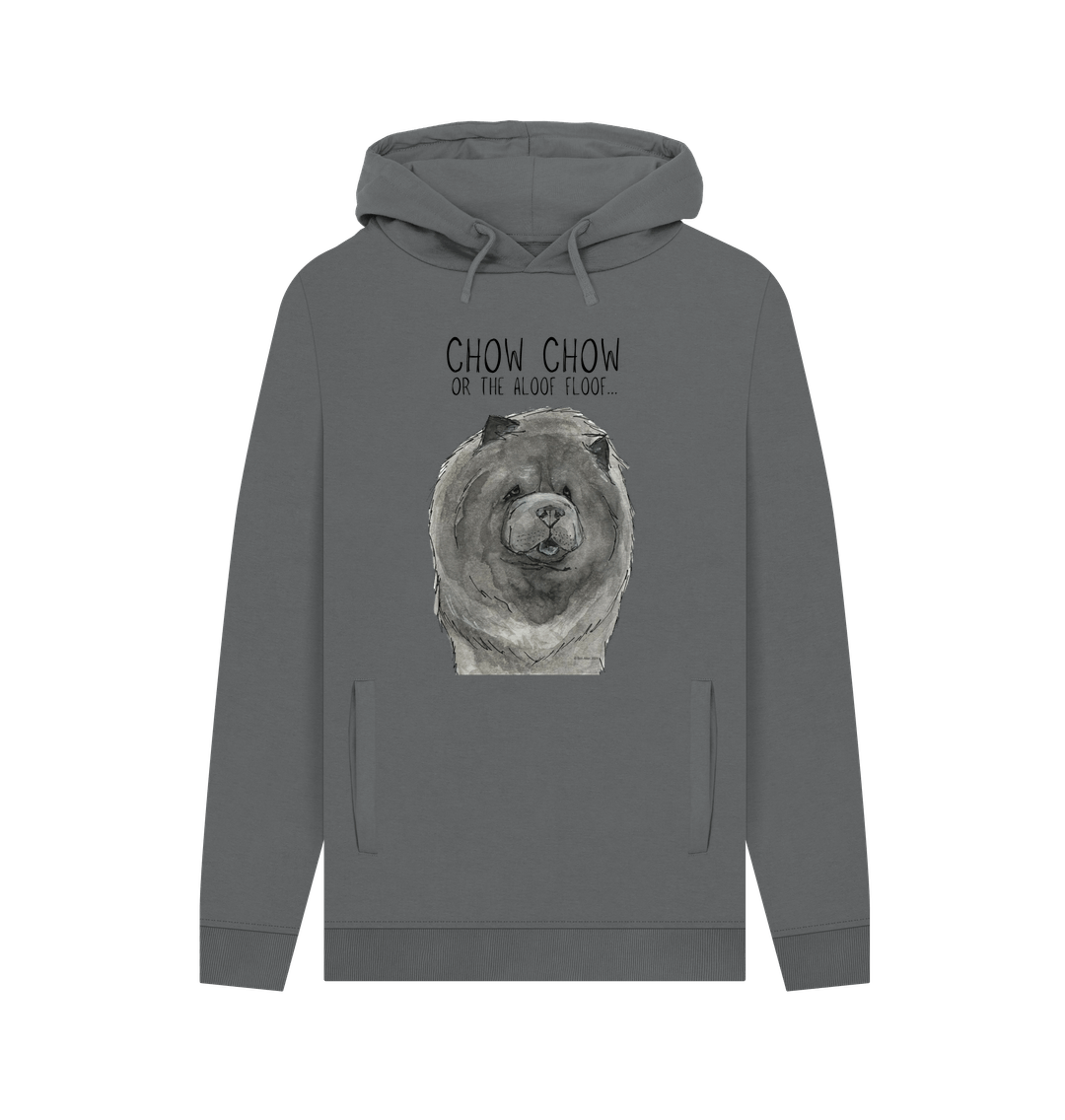 Blue Chow Chow Men's Hoodie with Aloof Floof Design