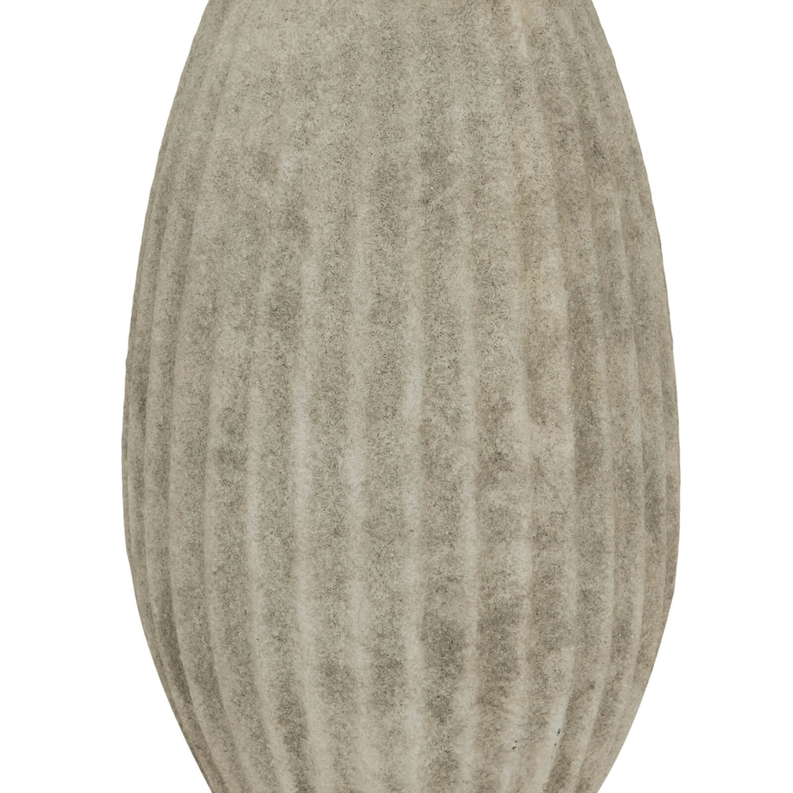 Catania ceramic vase in soft grey, 36cm tall with hand-finished details and elegant fluid lines by Sostter at brixbailey.com