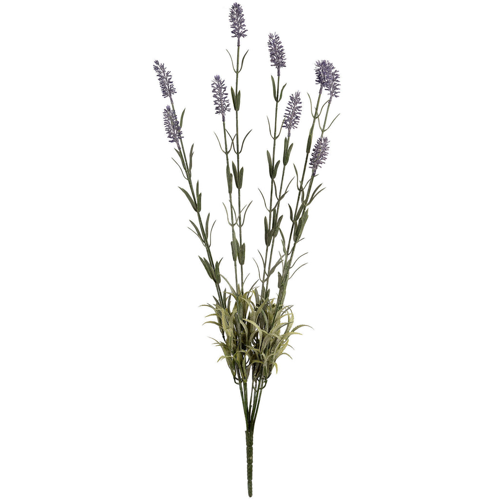 Artificial lavender spray with hyper-realistic purple blooms and bendable stems for elegant home decor  by sostter at brixbailey.com
