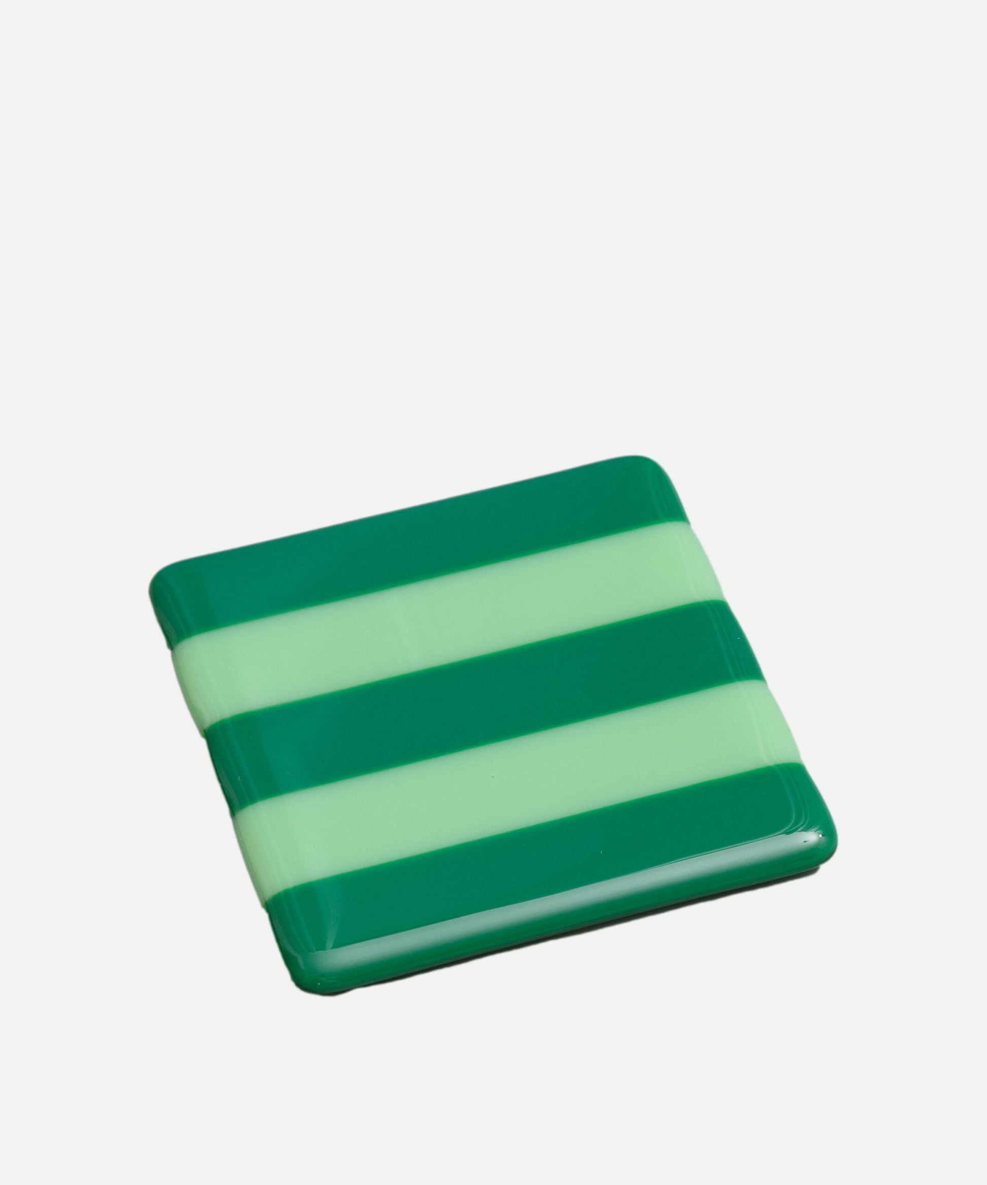 Striped Dual Coloured Glass Coaster 10cm Bullseye