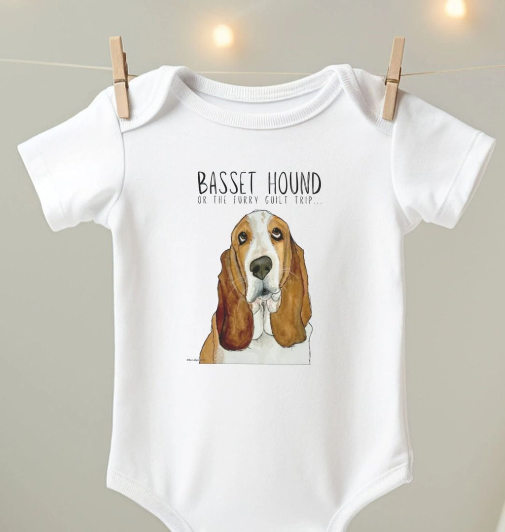 Basset Hound Baby Bodysuit
