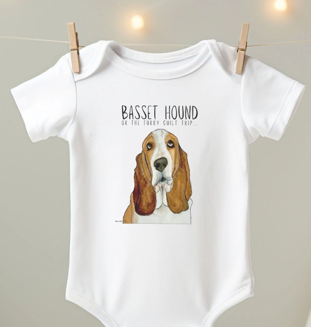 Basset Hound Baby Bodysuit