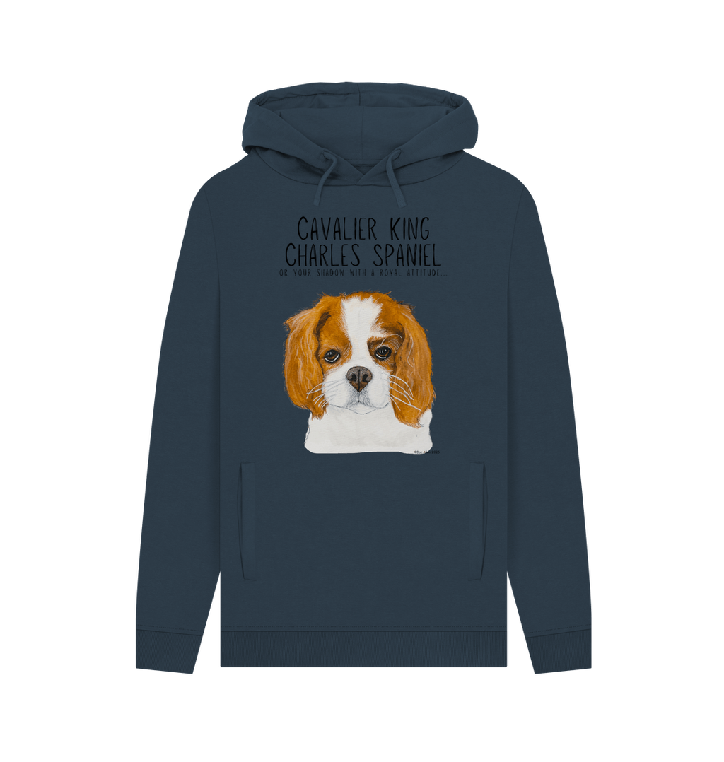 Crowned and Cozy Cavalier King Charles Spaniel Men's Hoodie