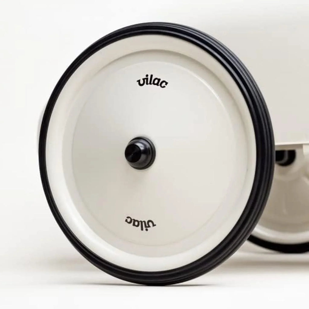 Off White Metal Ride On Car Toy