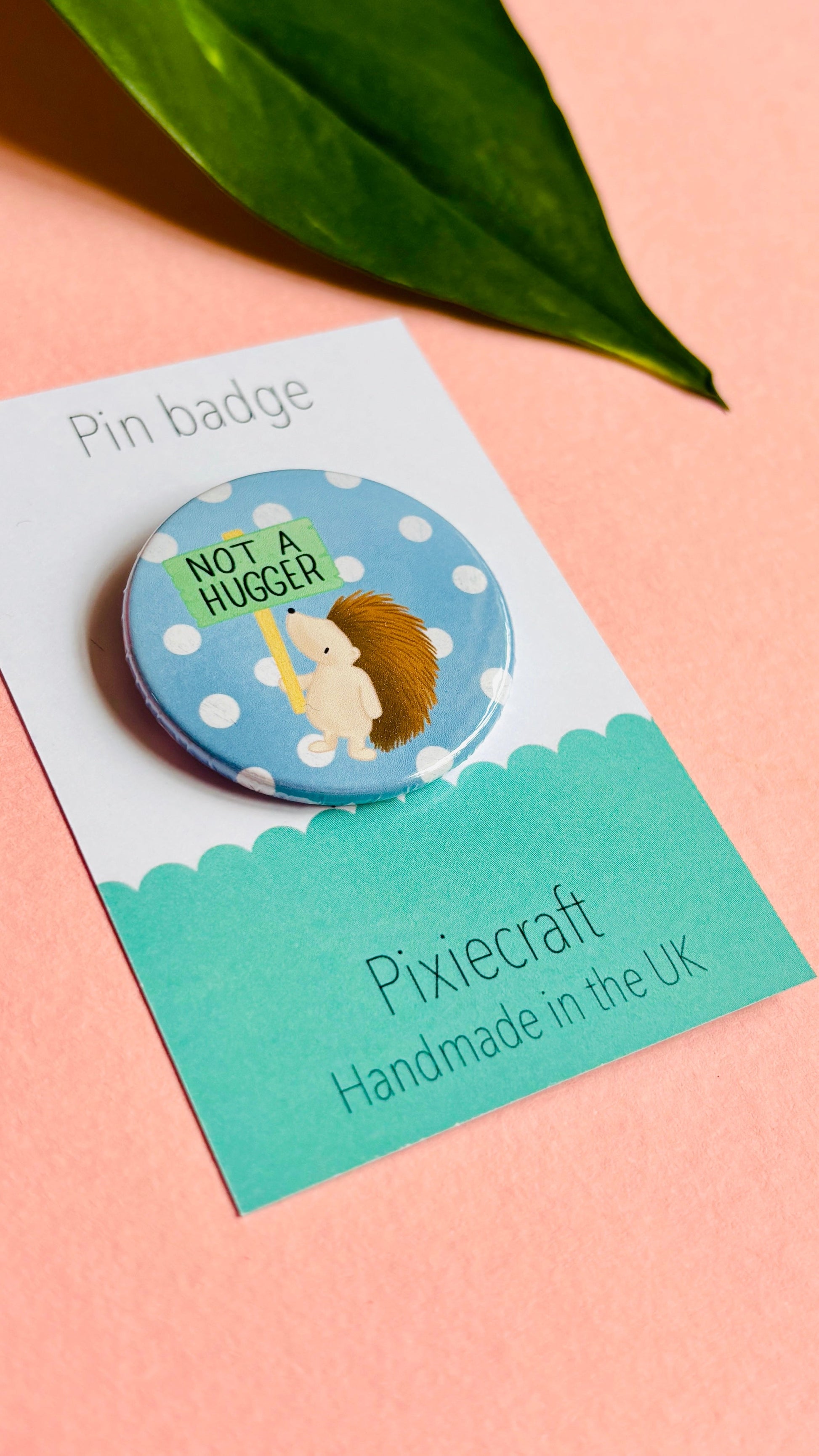 Not a Hugger Funny Badge or Magnet Introvert Gift