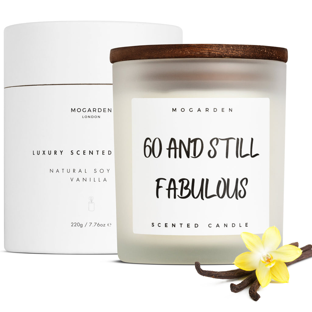 60th Birthday Luxury Vanilla Soy Candle 220g