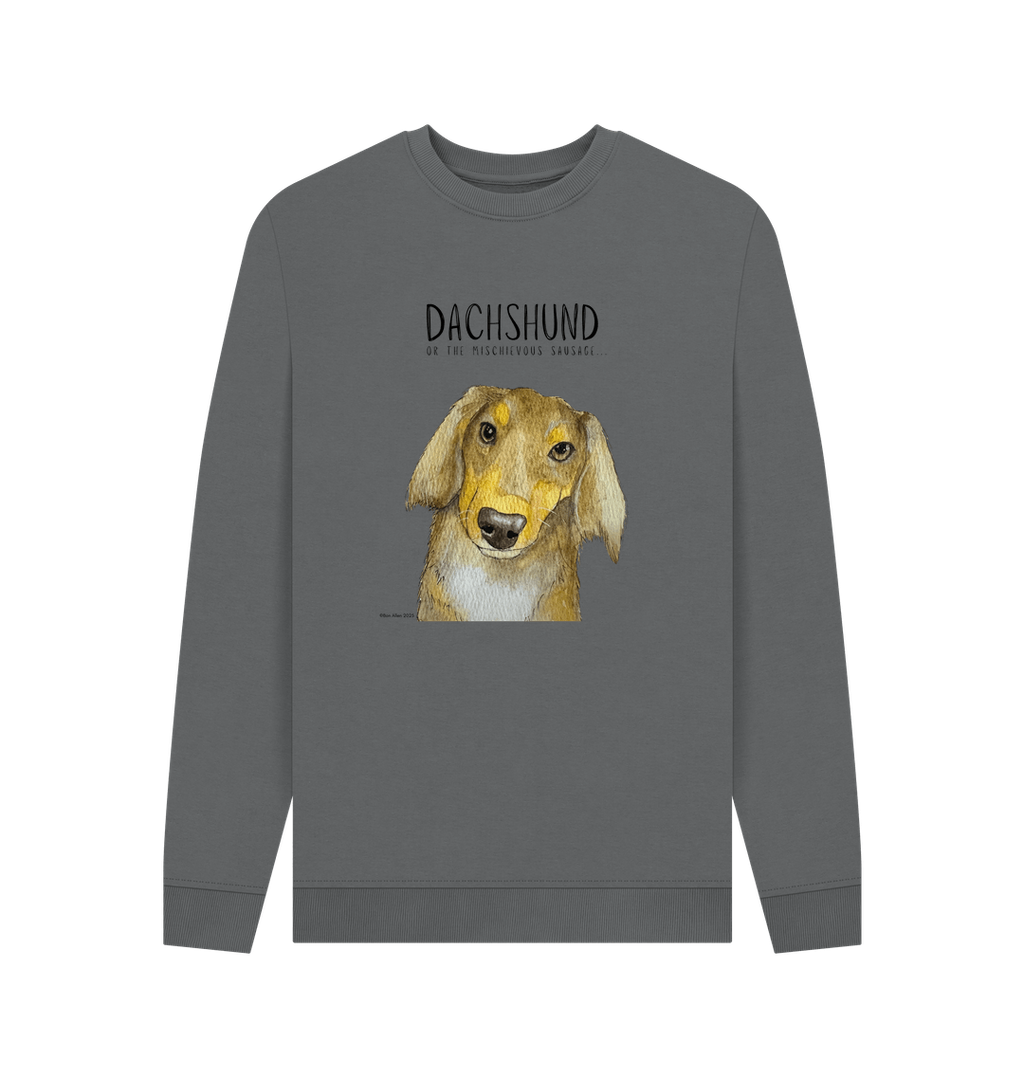 Long Haired Hot Dog Sweatshirt for Dachshund Lovers