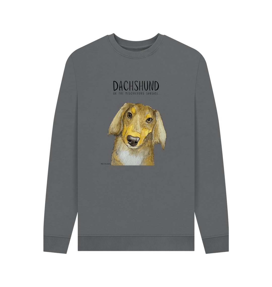 Long Haired Hot Dog Sweatshirt for Dachshund Lovers
