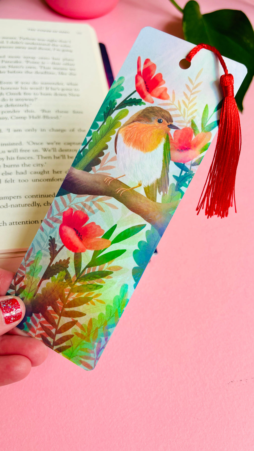Robin Holographic Bookmark Handmade Bookish Gift