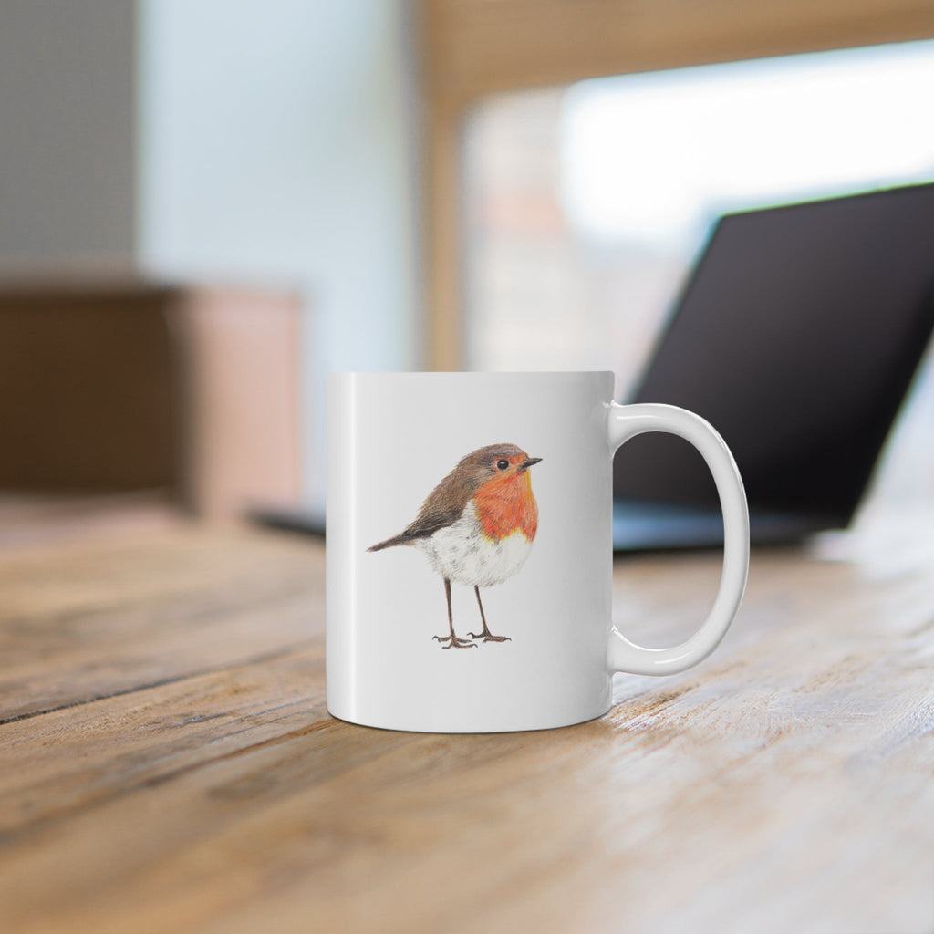 Robin Bird Ceramic Coffee Mug 15oz