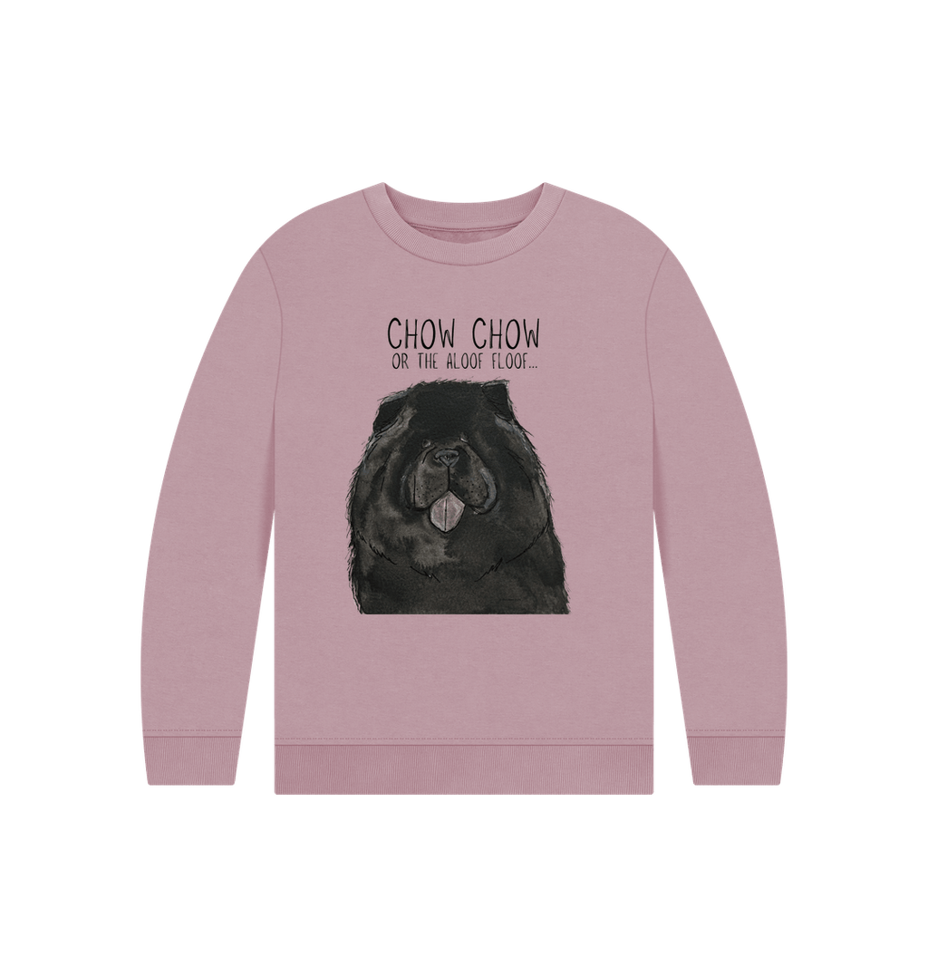 Black Chow Chow Kids Sweatshirt in Organic Cotton
