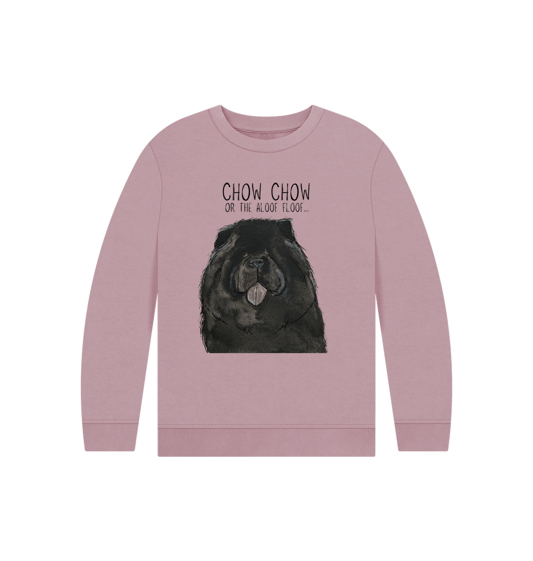 Black Chow Chow Kids Sweatshirt in Organic Cotton