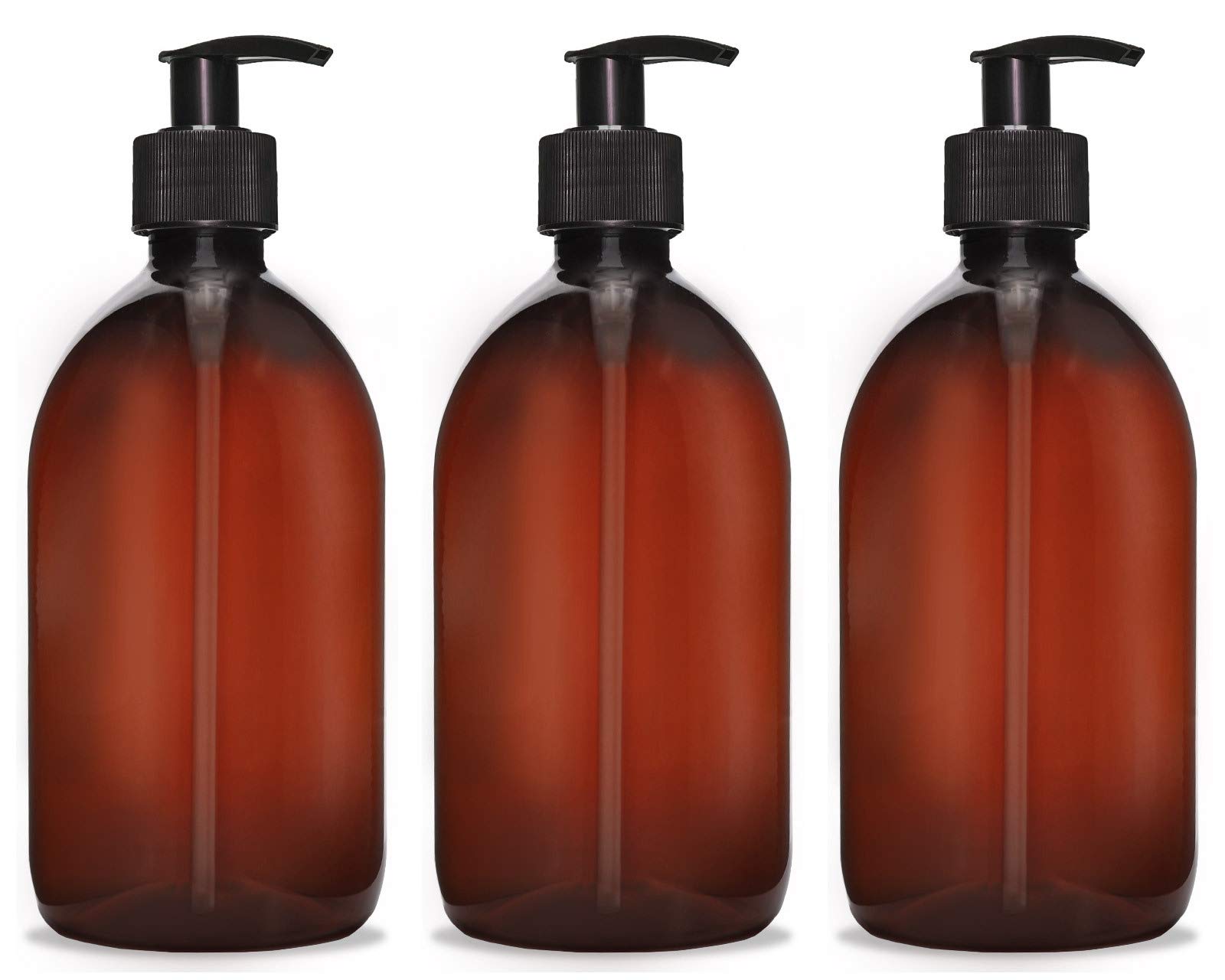 Soap and Lotion Dispenser Pump Bottles Set of 3 500ml