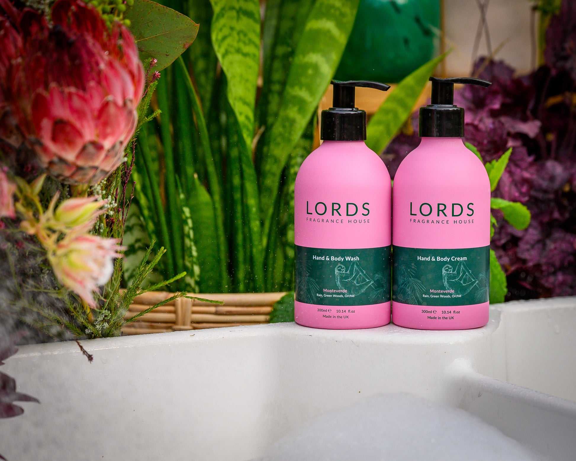 Pink Hand and Body Wash in Aluminium Bottle