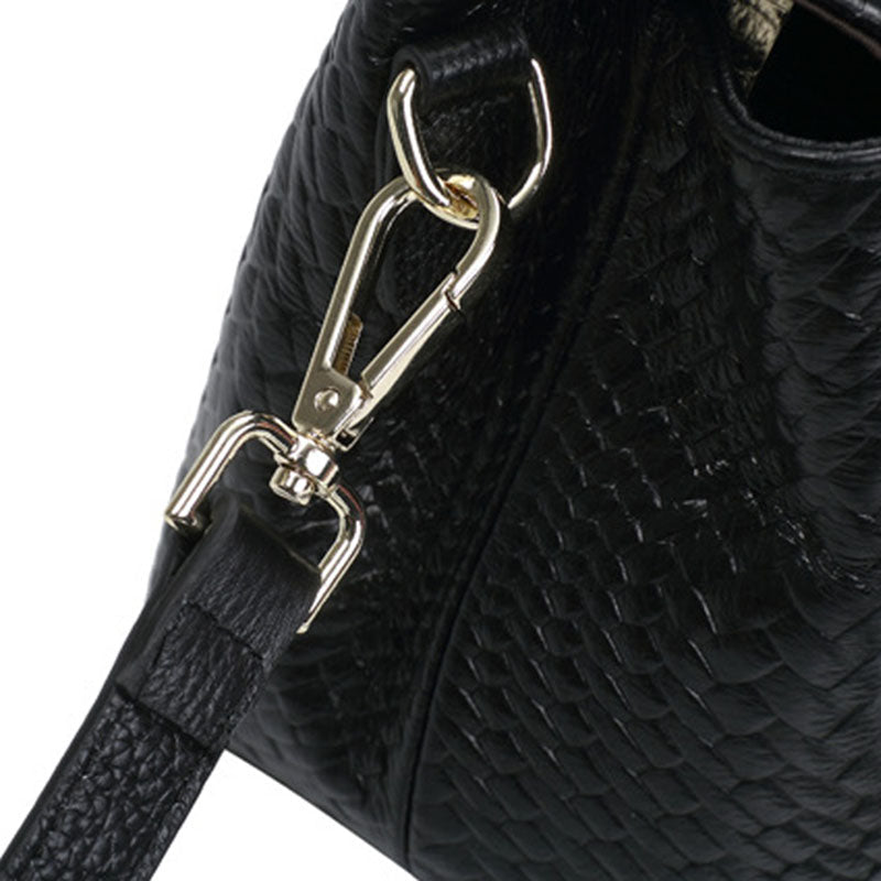 Genuine Leather Woven Crossbody Bag for Women