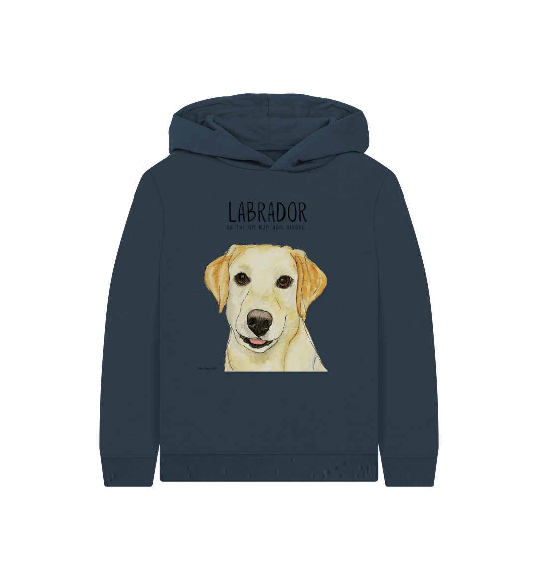 Yellow Labrador Kids Hoodie Snack Mode Activated
