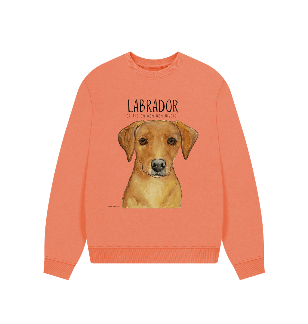 Fox Red Labrador Oversized Sweatshirt Will Sit for Snacks
