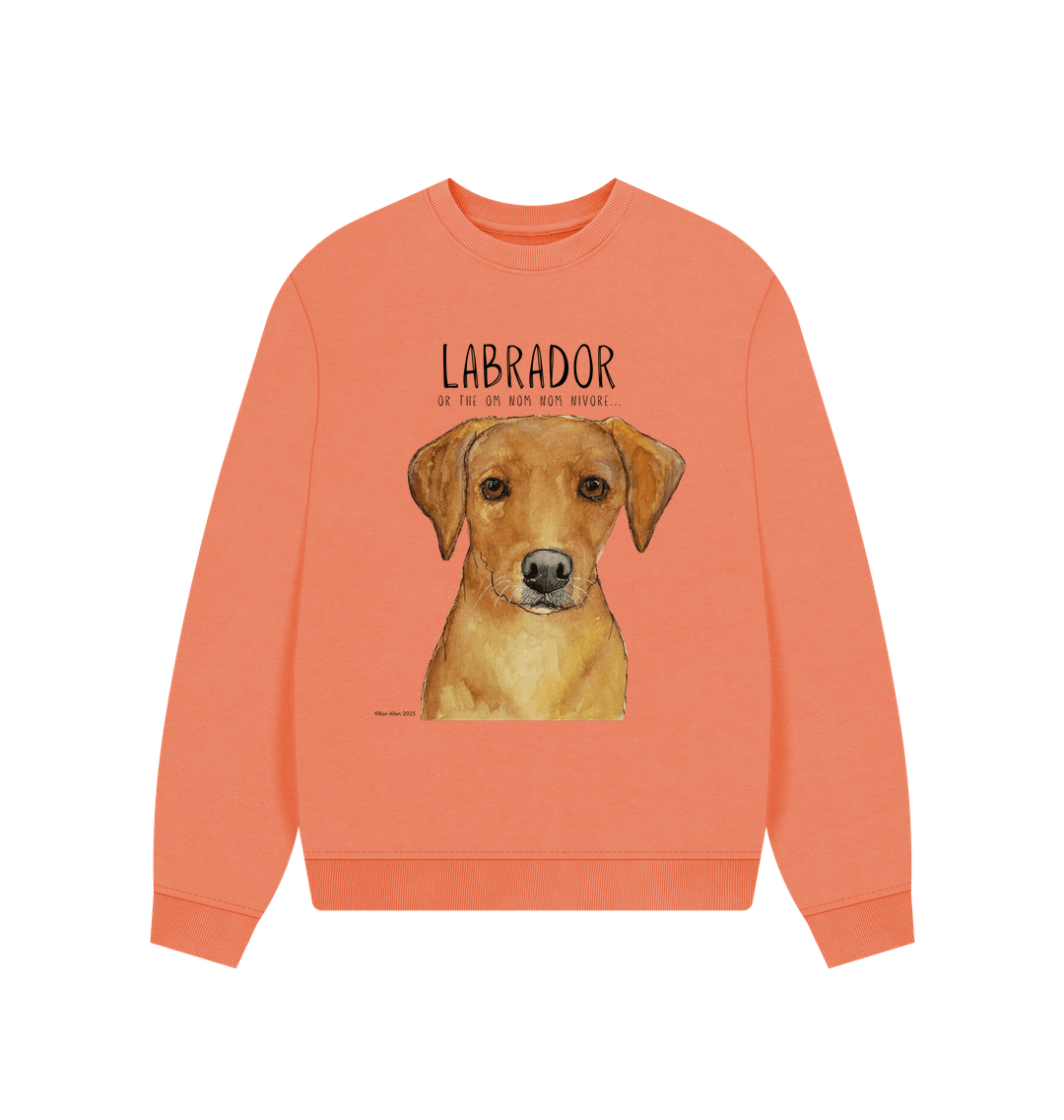 Fox Red Labrador Oversized Sweatshirt Will Sit for Snacks