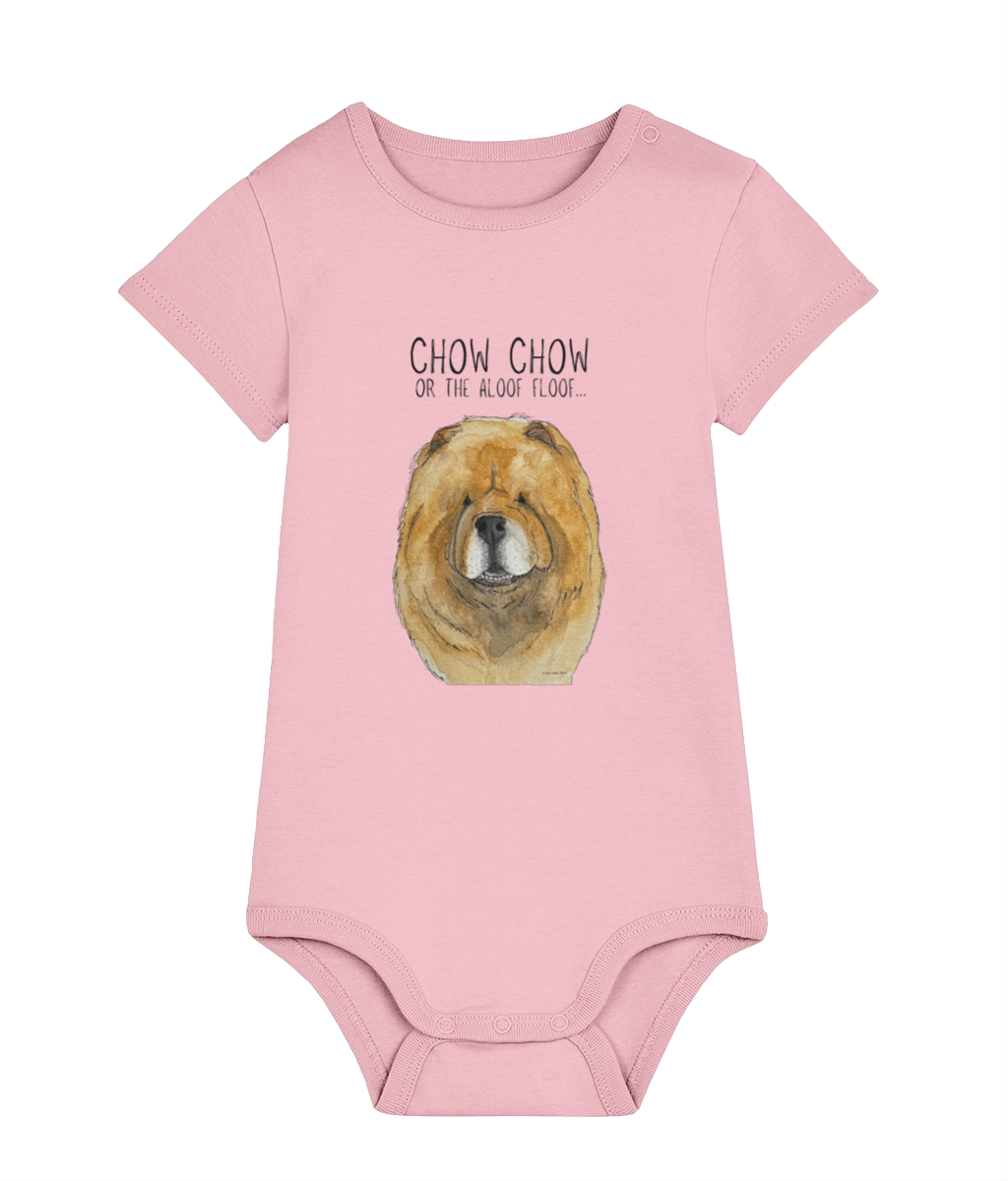 Red Chow Chow Baby Bodysuit