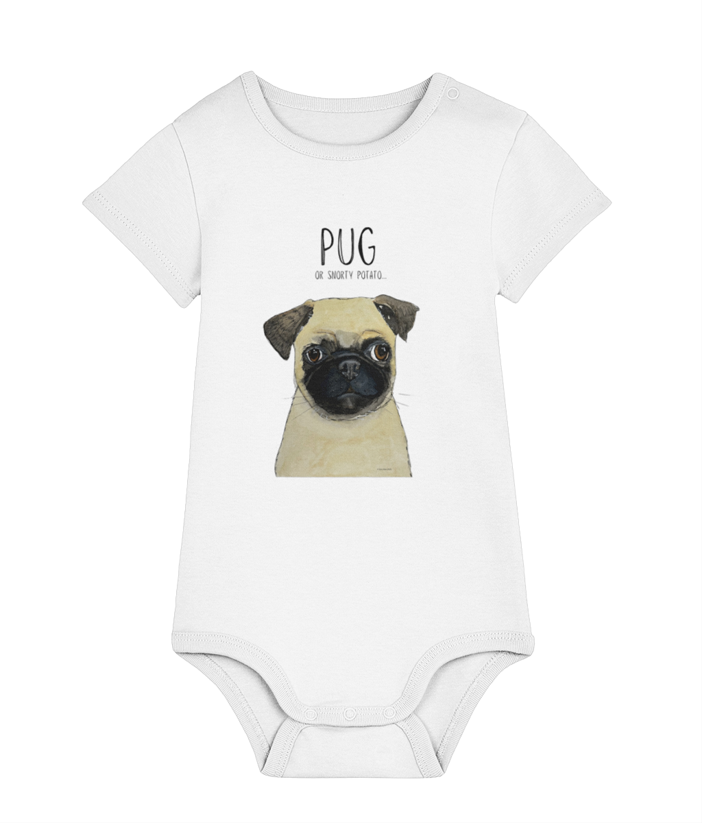 Pug Baby Bodysuit