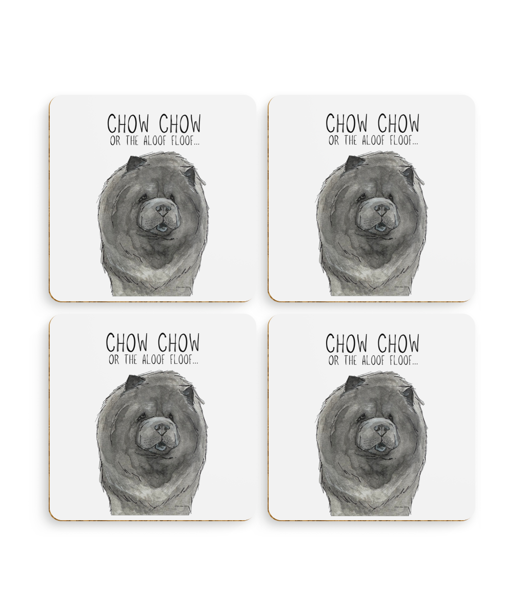 Blue Chow Chow Coasters Pack of 4