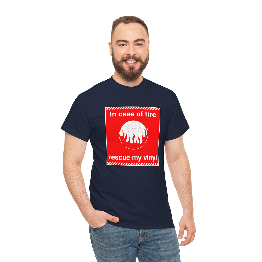 In Case of Fire Save My Vinyl T Shirt
