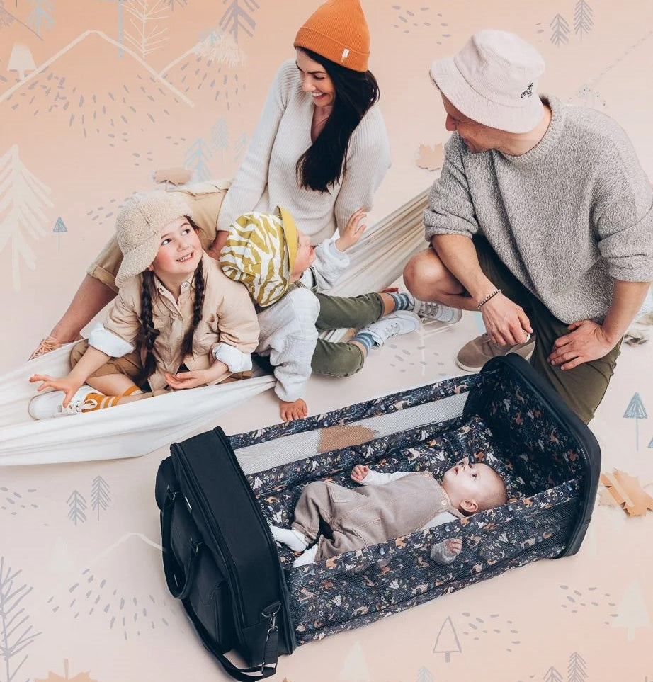 Bizzi Growin Baby Travel Crib Changing Bag POD ® - Vegan Leather