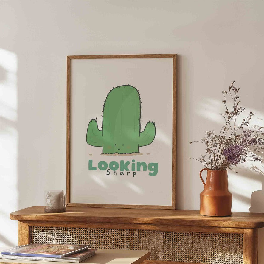 Looking Sharp Cactus Art Print