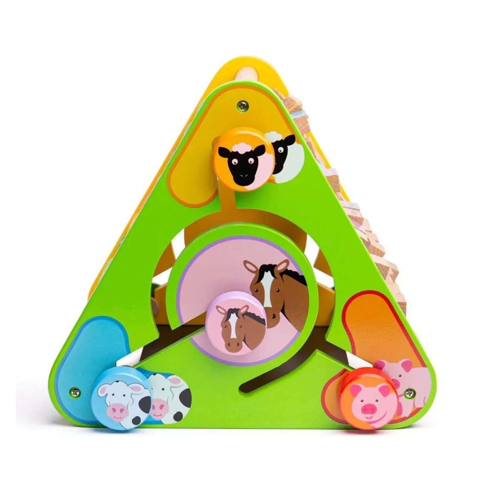 Triangular Wooden Activity Centre for Babies and Toddlers